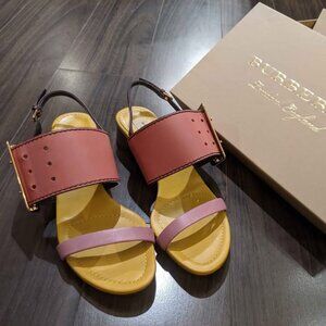 Burberry Leather Strap Sandals - Almost New